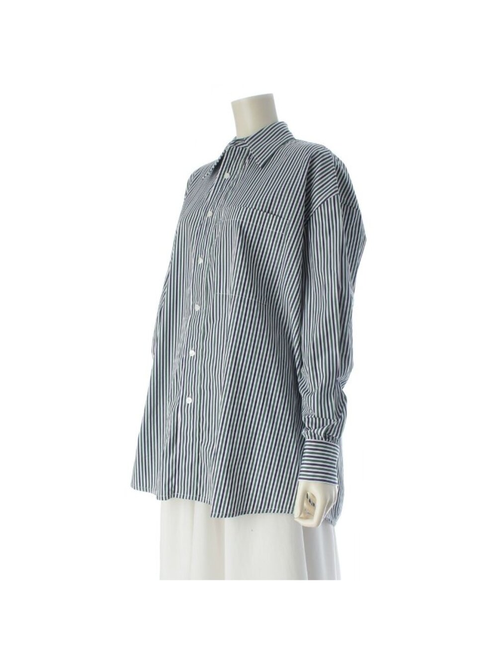 Bottega Veneta Cotton Striped Oversize Long Sleeve Shirt Top Multi Color 34 - Picture 2 of 10
